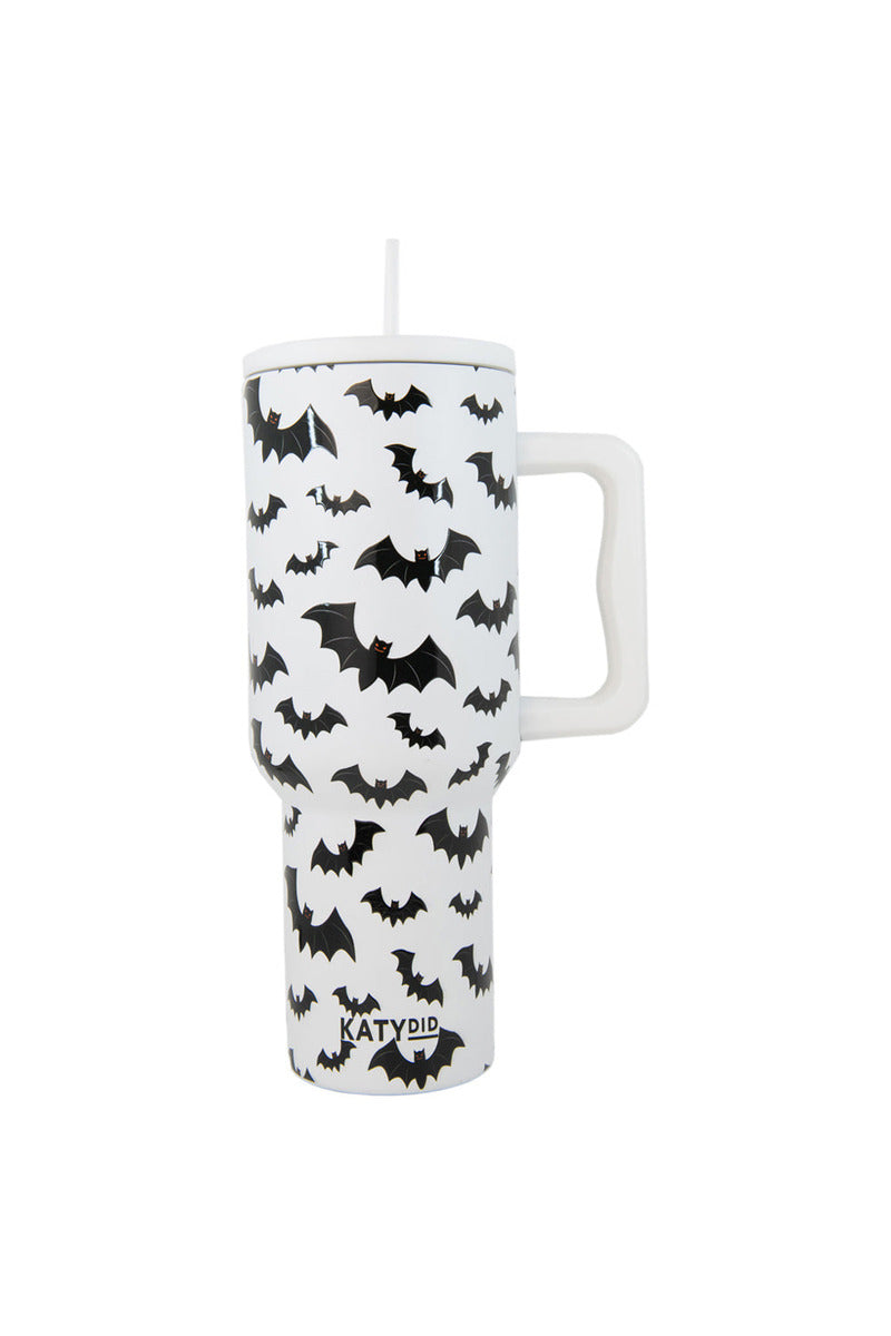 Halloween tumbler cup with bats