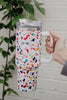 Confetti Print Tumbler Cup with Handle