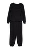 Black Matching Scuba Pants Set