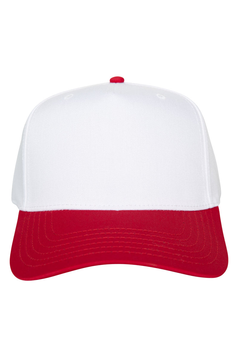 Red and White Two-Toned Vintage Hat - Katydid.com