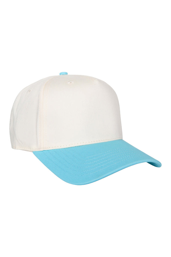 Aqua and Tan Vintage Trucker Hat