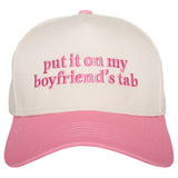 Put It On My Boyfriend's Tab Two-Toned Vintage Hat