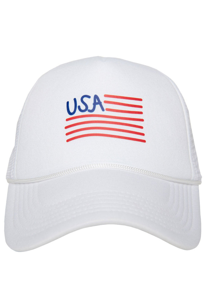 USA Flag Illustration Foam Hat