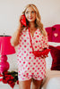 Light and Hot Pink Hearts Design Pajama Set