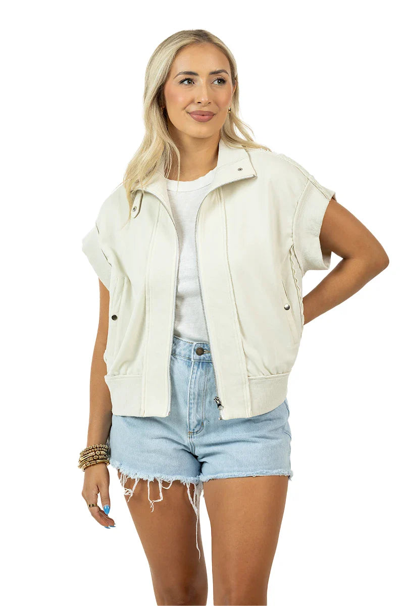 Cream Lightweight Vest Women's