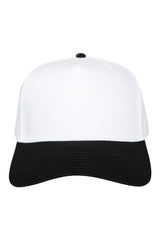 Black and White Blank Two-Toned Fitted Hat