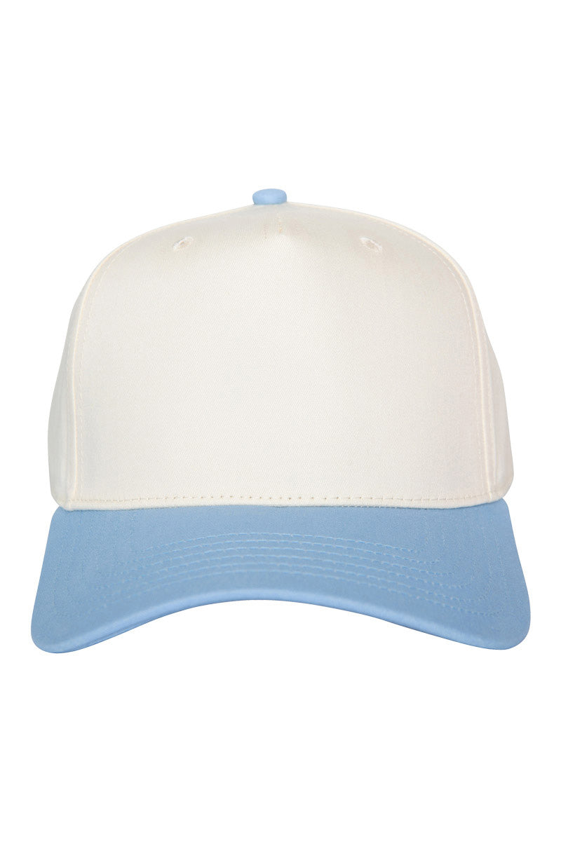 Light Blue and Tan Two-Toned Vintage Hat - Katydid.com