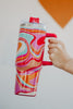 Groovy Swirls 40 Oz Tumbler Cup with Straw and Handle