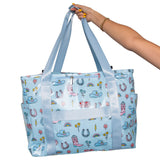 Lucky Girl Western Foldable Large Tote Bag