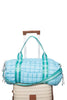 Light Blue and Green Striped Quilted Duffel - Katydid.com