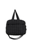 Black Quilted Weekend Duffel Bag for Women