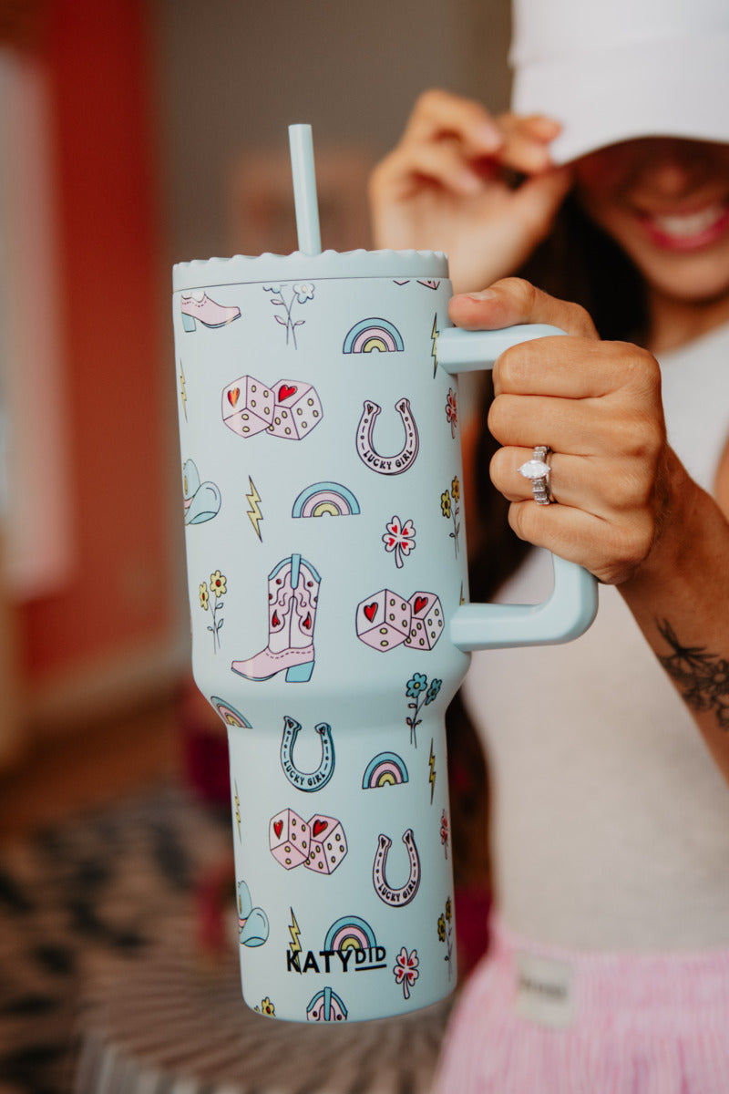 Lucky Girl Western 38 Oz Tumbler - Thumbnail 3