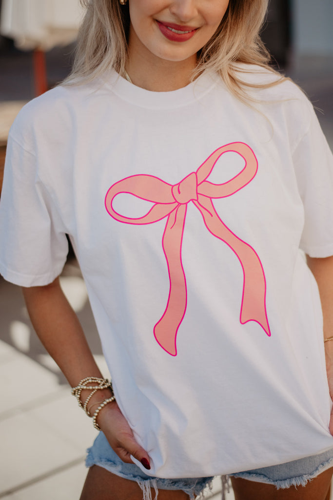 Pink Coquette Bow Graphic Tee