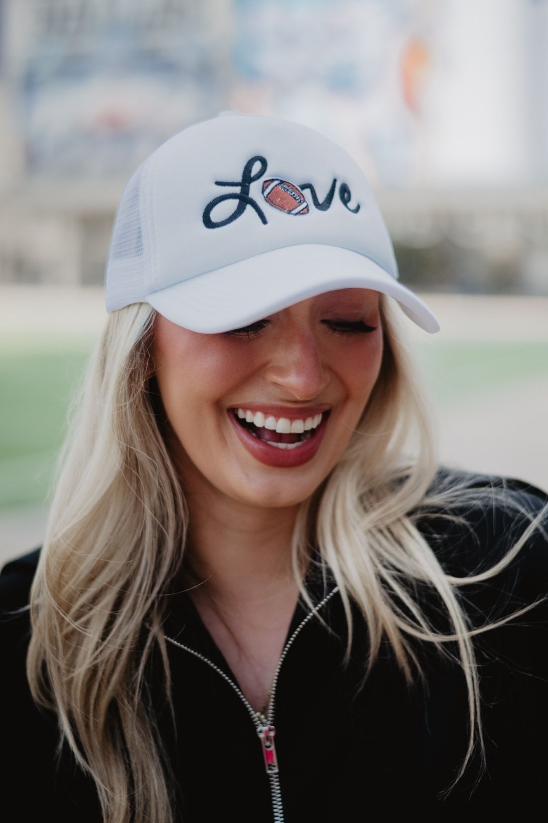 Football Love White Foam Hat