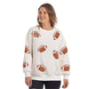 Sequined FOOTBALL Patches Sweatshirt