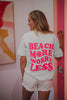 Beach More Worry Less Large Print T-Shirt