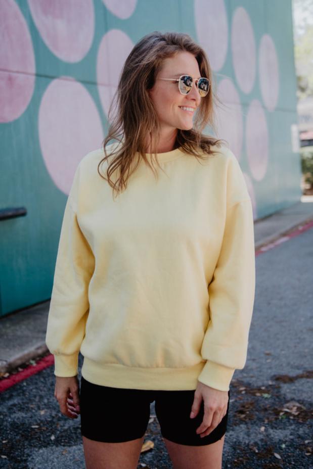 Yellow Women's Graphic Sweatshirt