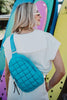 Blue Quilted Sling Bag