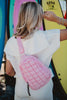 Light Pink Women's Quilted Sling Bag