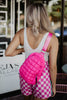 Hot Pink Quilted Sling Bag for Women