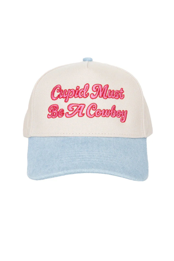 Cupid Must Be A Cowboy Trucker Cap