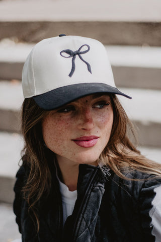 Light Blue Checkered Happy Face Vintage Hat