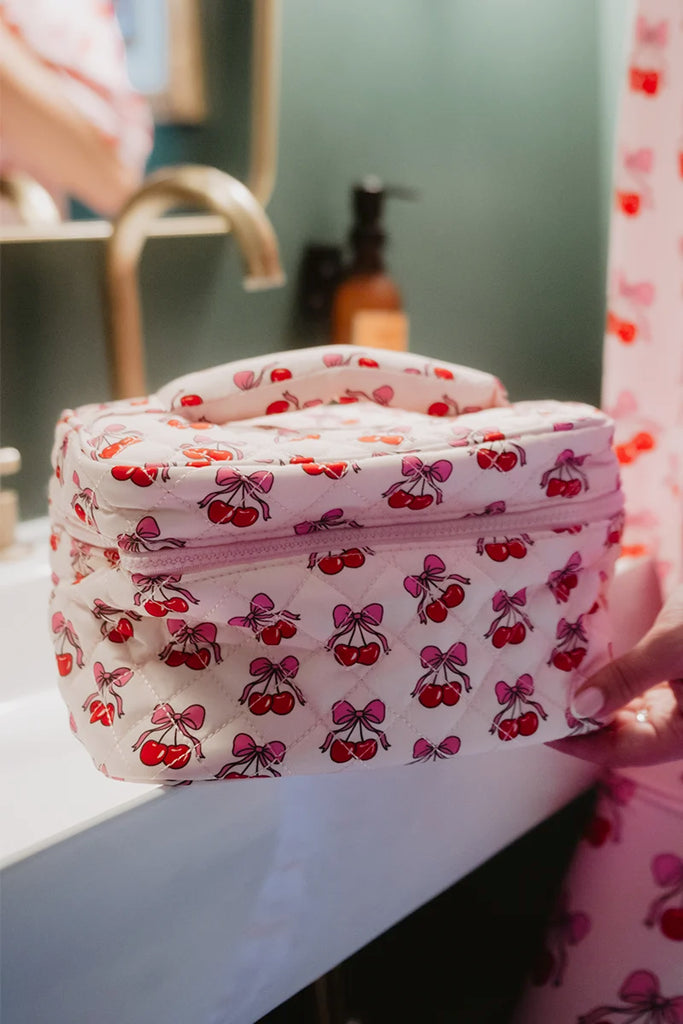 Cherry Bows Cosmetic Bag for Makeup