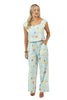 Italian Summer Blue Linen Matching Top And Pants Set - Katydid.com