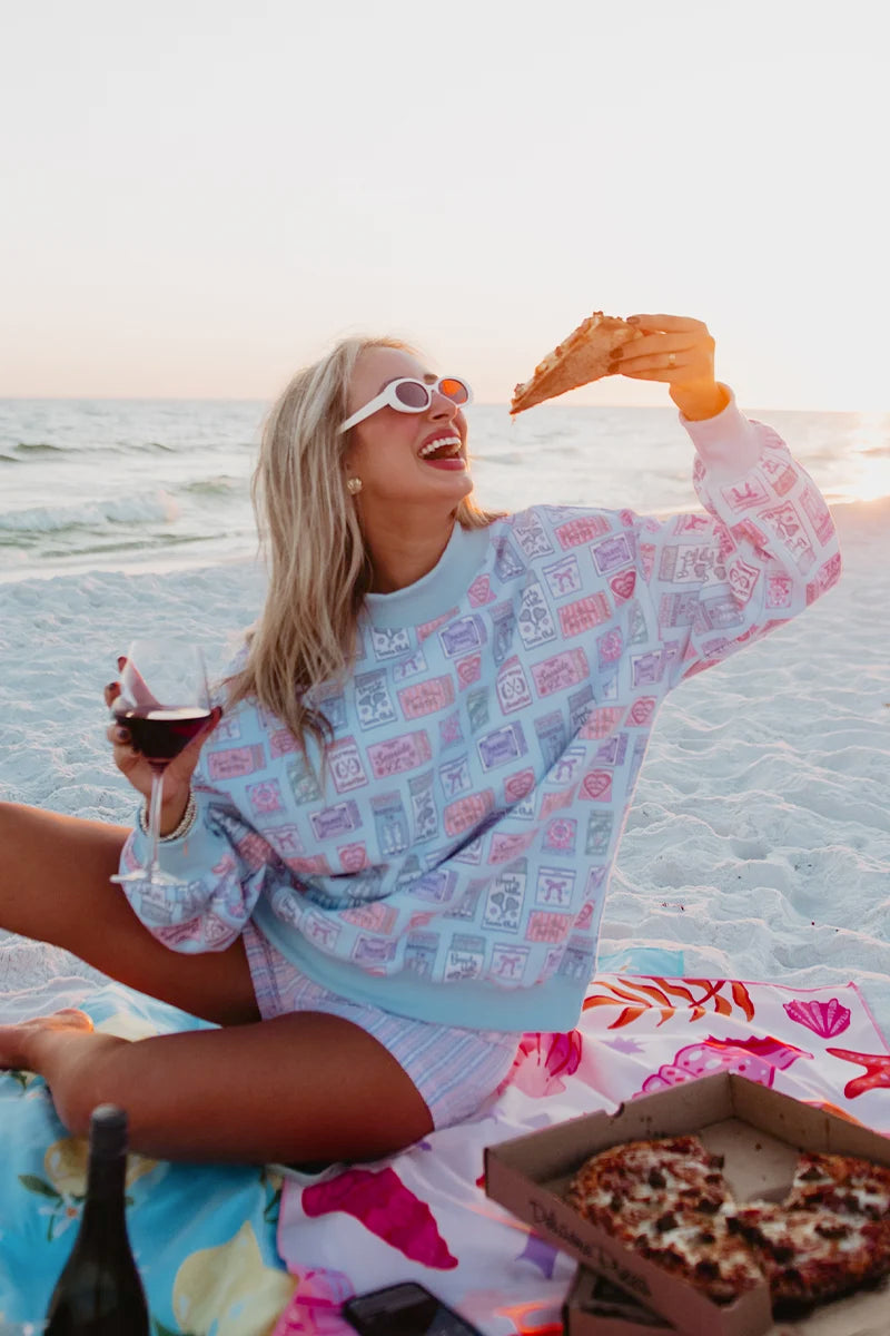 Traveling Matchbook Crewneck Printed Sweatshirt