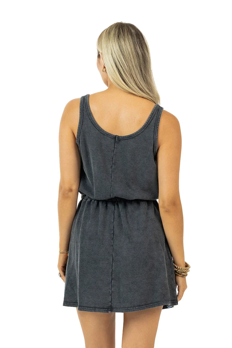 Black Summer Dress | Garment Washed Mini Dress | Katydid Black / M Black Summer Dress | Garment Washed Mini Dress | Katydid Black / M
