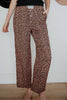 Brown Leopard Print Boxer Pants Women