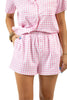 Light Pink Plaid Pajama Set - Katydid.com