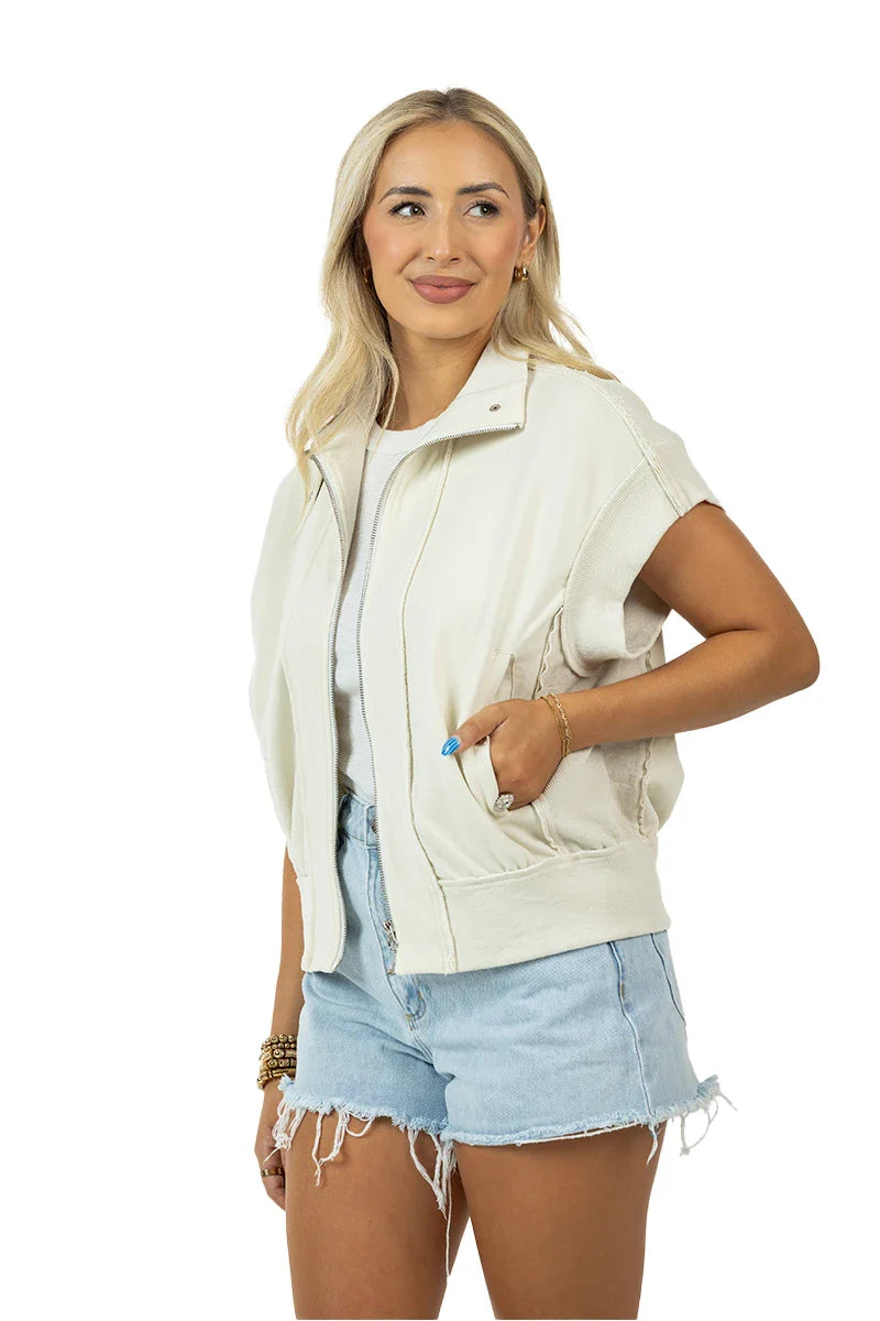 Cream Lightweight Vest Women's