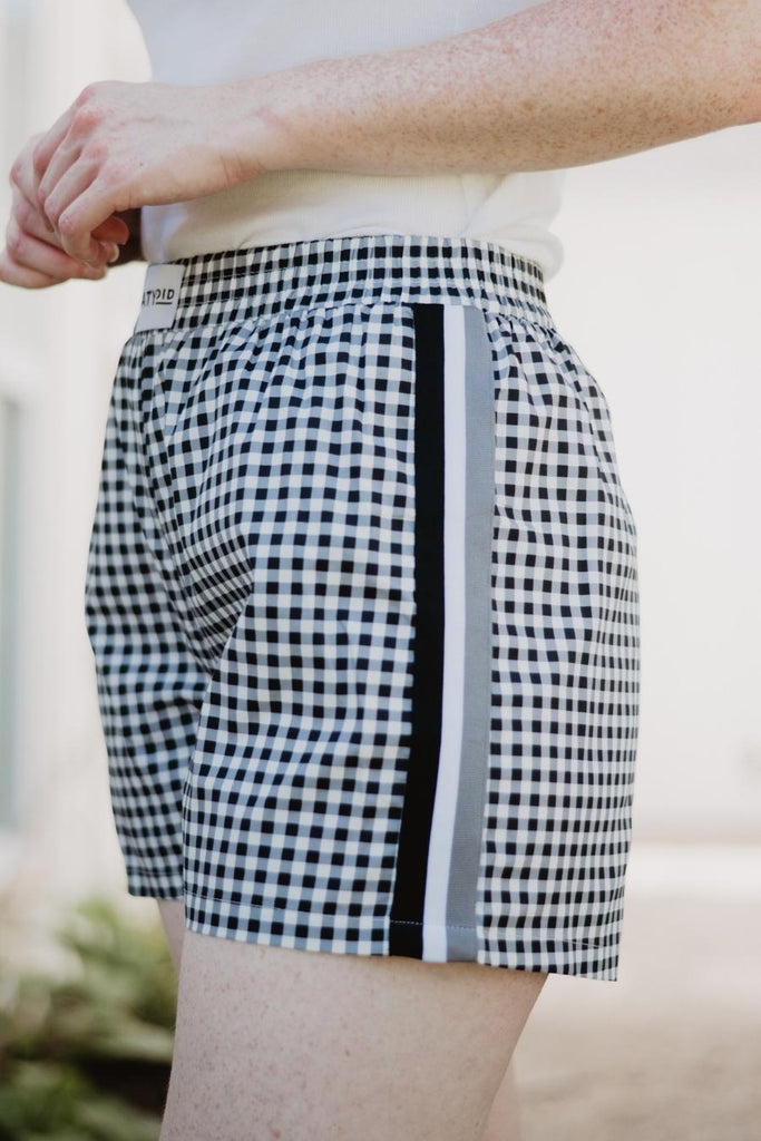 Black Women's Plaid Boxers