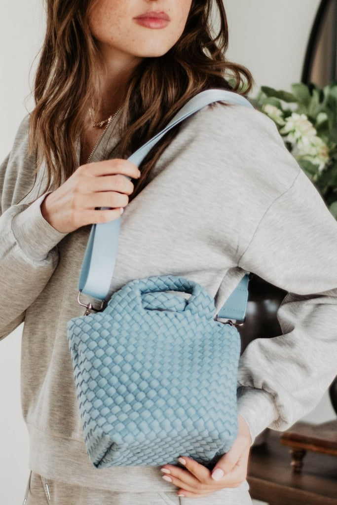 Light Blue Neoprene Bucket Bag