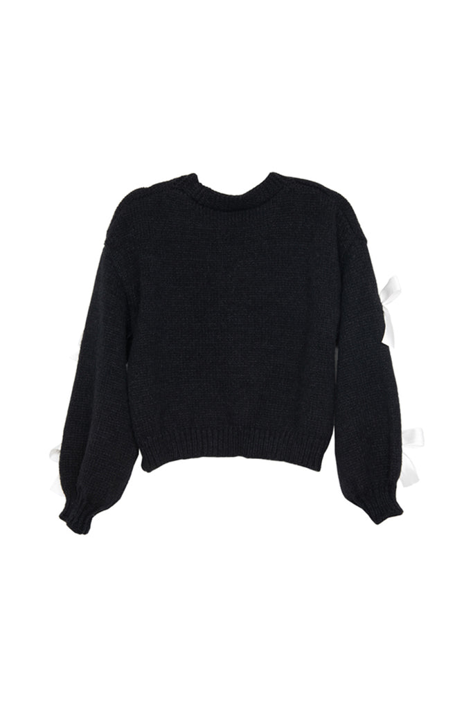 Bow Knit Cardigan Women's Sweaters