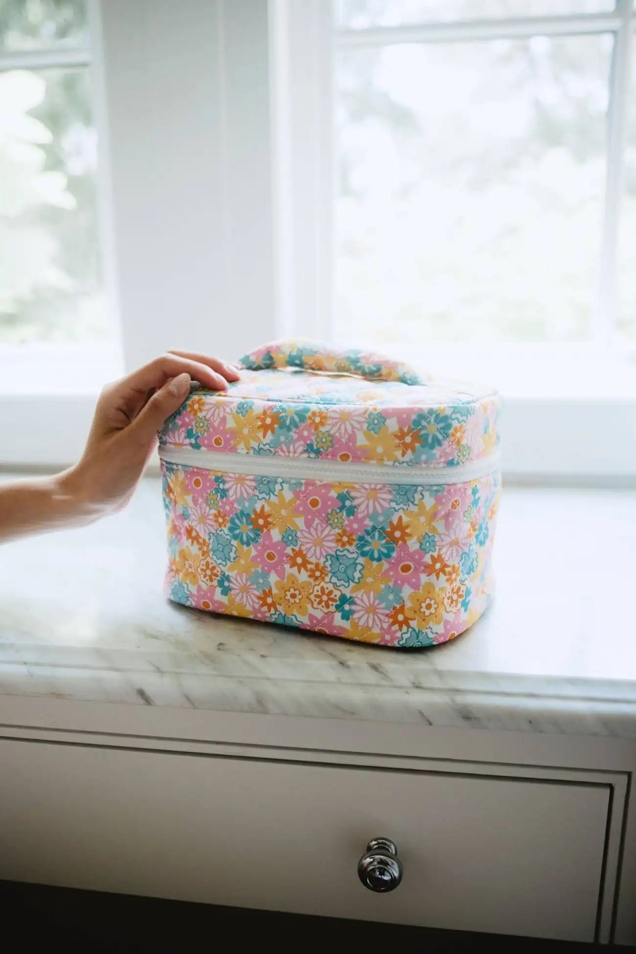 Spring Flowers Cosmetic Bag for Makeup - Katydid.com