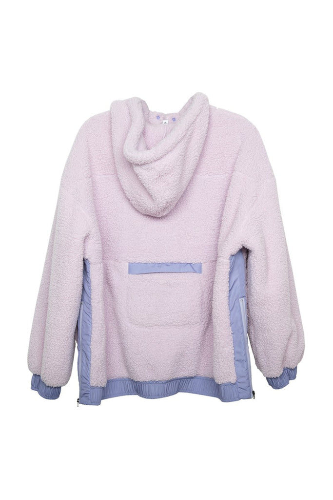 Light Purple Two-Toned Sherpa Fleece Pullover