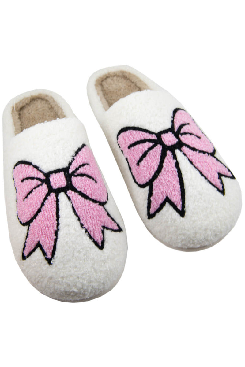 Light Pink Bow Slippers - Main Image