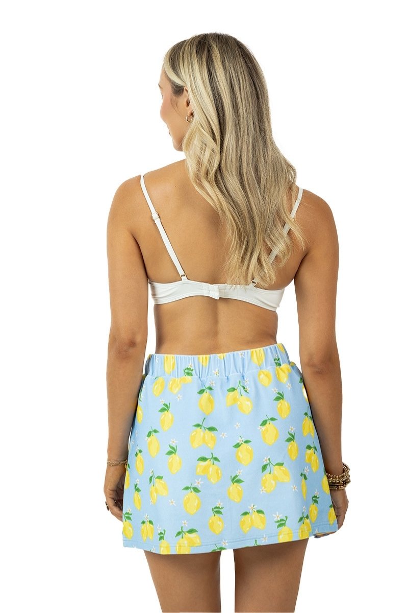 Zesty Lemons Swim Cover Up Skirt - Katydid.com