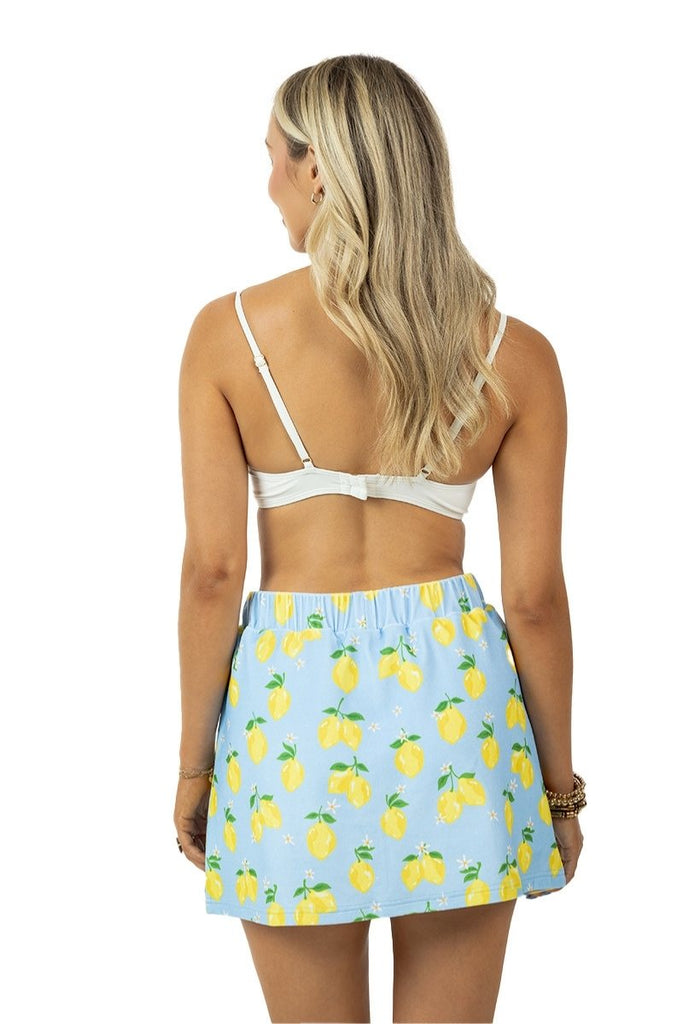 Zesty Lemons Swim Cover Up Skirt - Katydid.com