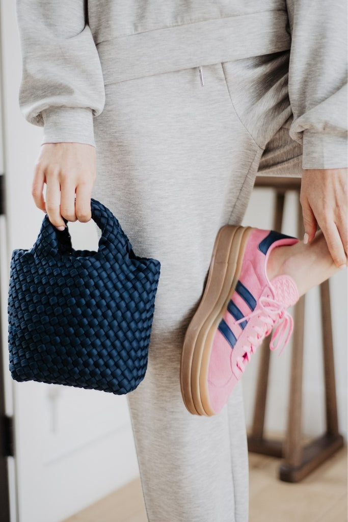Navy Bucket Bag Crossbody