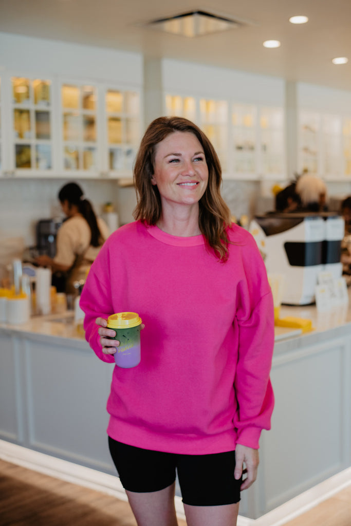 Hot Pink Crewneck Sweatshirt