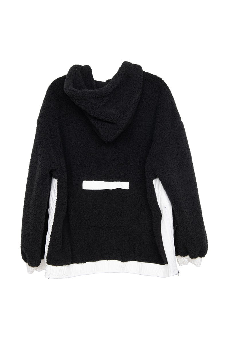 Black Sherpa Pullover Hoodie | Women's Jackets | Shop Katydid