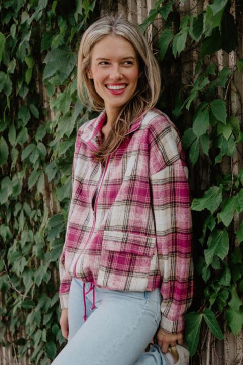 Popular Tartan Plaid Crop Shacket