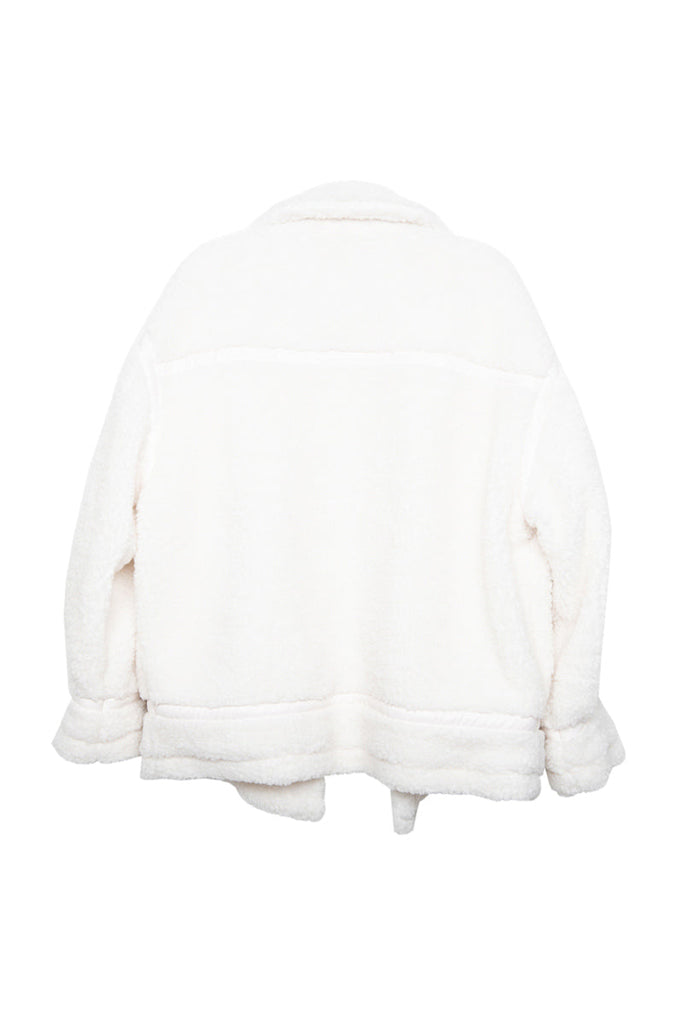 White Sherpa Teddy Jacket