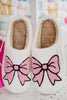 Light Pink Bow Slippers