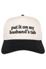 Put It On My Husband's Tab Two-Toned Vintage Hat