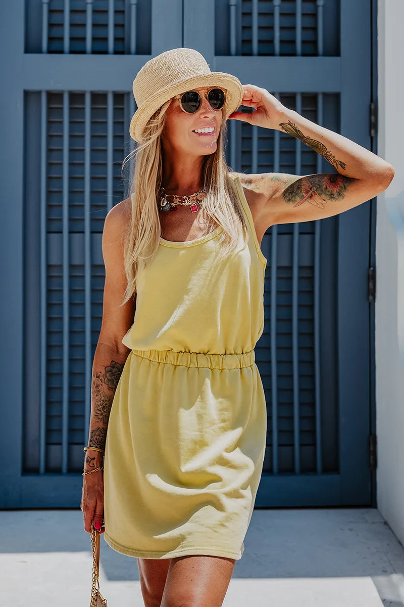 Yellow Mini Dresses for Women | Summer Short Dress | Katydid Yellow / L Yellow Mini Dresses for Women | Summer Short Dress | Katydid Yellow / L