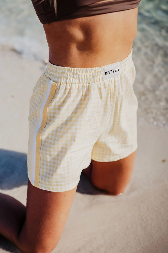 Yellow Plaid Boxer Shorts - Katydid.com